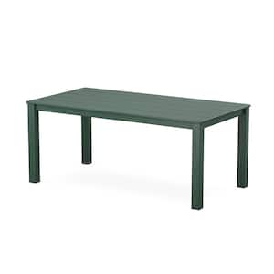 Parsons 38 in. x 72 in. Rainforest Canopy HDPE Plastic Rectangle Dining Table