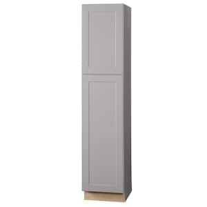 Shaker 18 in. W x 24 in. D x 84 H Assembled Pantry Kitchen Cabinet in Dove Gray