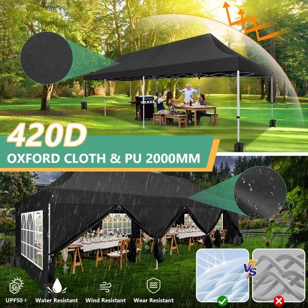 COBIZI 354'' W x 118'' D Pop up Canopy with 8 Removable Sidewalls
