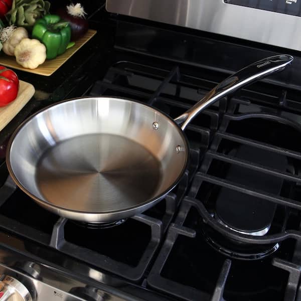 https://images.thdstatic.com/productImages/9a63242d-beff-4fcb-90ae-a4bf163f7e95/svn/brushed-stainless-steel-chantal-skillets-slin63-24-c3_600.jpg