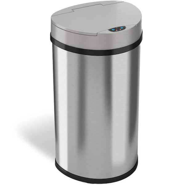 Better Homes & Gardens 14.5 Gallon Trash Can Stainless Steel Semi