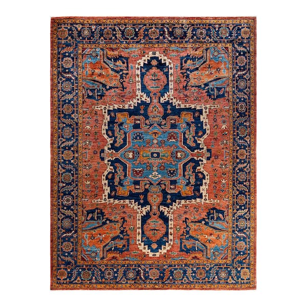 Solo Rugs Serapi Orange 9 ft. x 12 ft. Tribal Wool Indoor Area Rug