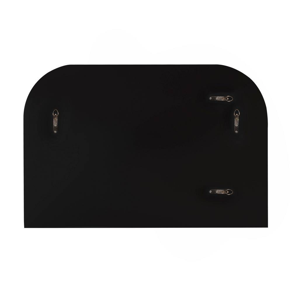 Caskill Black Arched Wall Mirror with Wood Frame