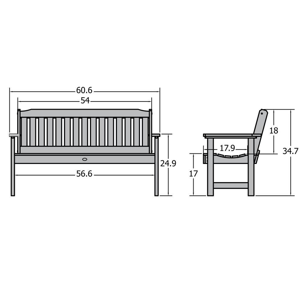 Woodland Brown 5ft Recycled Plastic Garden Bench