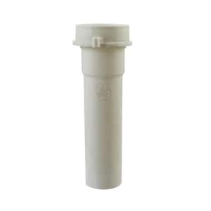 1-1/2 in. x 6 in. Poly Slip-Joint Bath Drain Waste Assembly Extension Tube, White