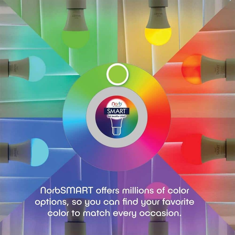 NorbSMART 9W Multicolor Dimmable LED Smart Light Bulb