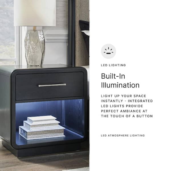 Signature DESIGN BY ASHLEY Rowanbeck Black 1 Drawer Nightstand