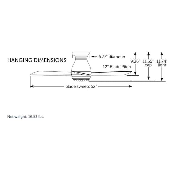 FANIMATION - Hugh 52 in. Integrated LED Indoor/Outdoor Black Ceiling Fan with Light Kit and Remote Control