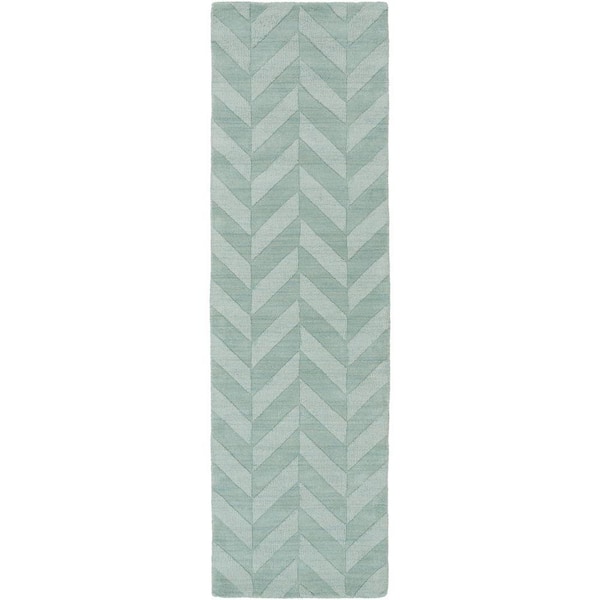 Artistic Weavers Central Park Carrie Teal 2 ft. x 10 ft. Indoor Runner Rug