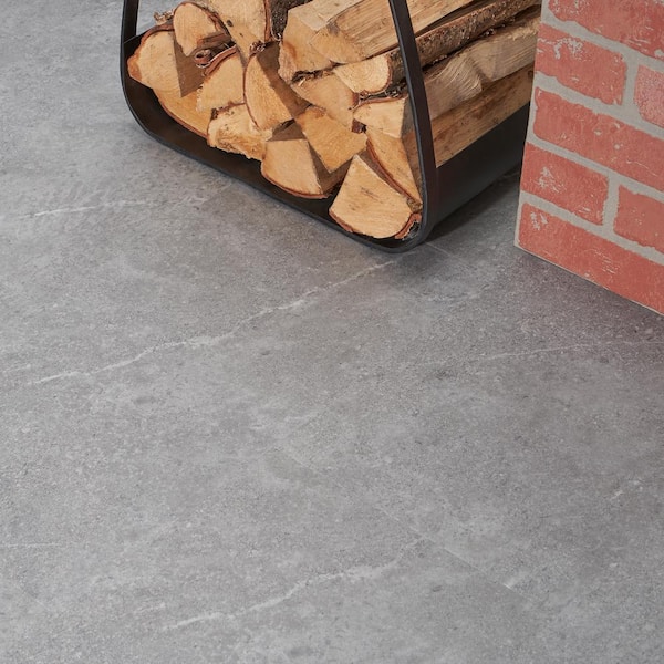 Cippia Sandstone Gray 28 MIL x 12 in. W x 24 in. L Click-Lock Waterproof Vinyl Plank Flooring (23.45 sq. ft./Case)