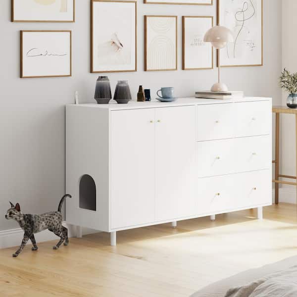 from cat st　10冊 FUFU&GAGA Cat House Storage Cabinet Side Table with 6-Drawer