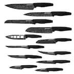 GRANITESTONE 6-Piece Stainless Steel Nutri Blade High-Grade Knife Set in  Black 7665 - The Home Depot