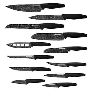 Nutri Blade 12-Piece Stainless Steel High-Grade Knife Set in Black
