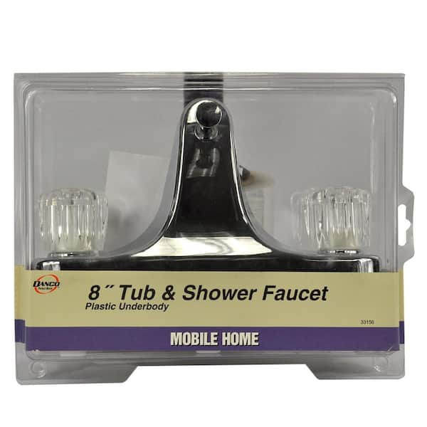DANCO Mobile Home RV Bath room 8" Tub Shower 2 Handle Faucet CHROME 33156 
