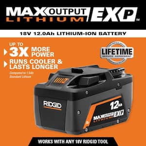 18V 12.0 Ah MAX Output EXP Lithium-Ion Battery with 18V Rapid Charger