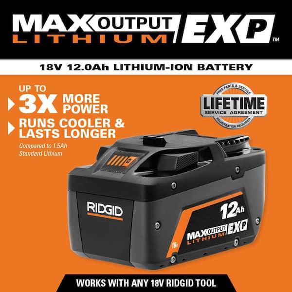 18V 12.0 Ah MAX Output EXP Lithium-Ion Battery