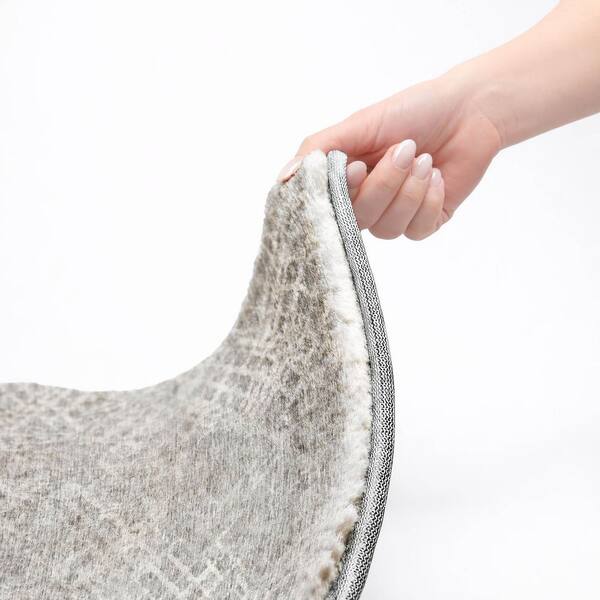 Dream Shag Premium Machine Washable Abstract ADS825 Gray 10 ft. x 14 ft. Area Rug
