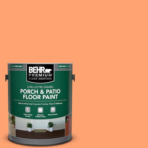 BEHR PREMIUM 1 gal. #P210-5 Cheerful Tangerine Low-Lustre Enamel Interior/Exterior Porch and Patio Floor Paint