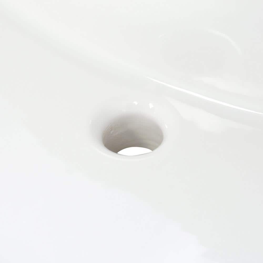 Ladena White Porcelain Rectangular Undermount Sink
