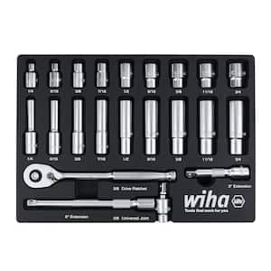 3/8 in. Deep Socket Tray Set - SAE (22-Piece) Drive Professional Standard