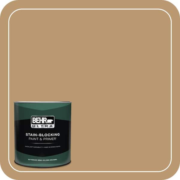 BEHR ULTRA 1 qt. #ECC-24-1 Amber Leaf Semi-Gloss Enamel Exterior Paint & Primer