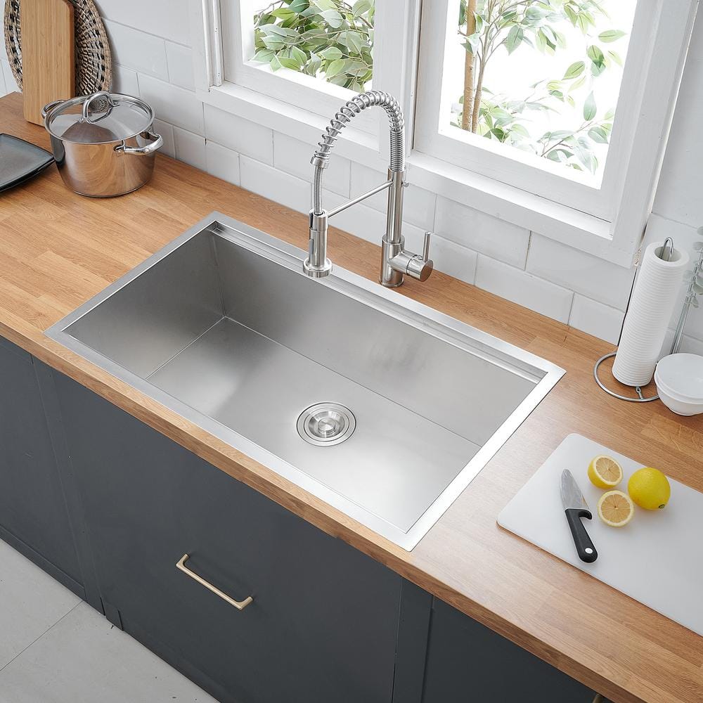 32 Inch Stainless Steel Single Bowl Kitchen Sink with Accessories