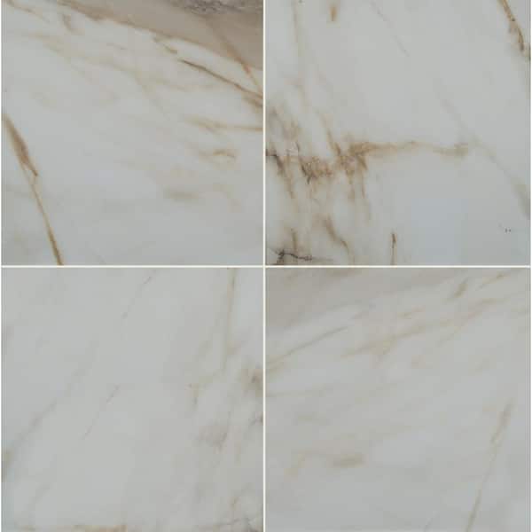 MSI Alicante Calacatta 18 in. x 18 in. Matte Porcelain Floor and Wall Tile (15.75 sq. ft./Case)