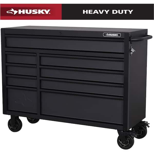 Heavy-Duty 52 in. 9-Drawer Matte Black Rolling Tool Cabinet