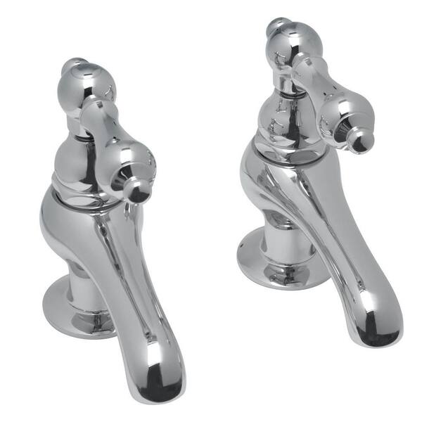 Elizabethan Classics Double Hole 2-Handle Mid-Arc Vessel Bathroom Faucet with Metal Lever Handle in Oil Rubbed Bronze