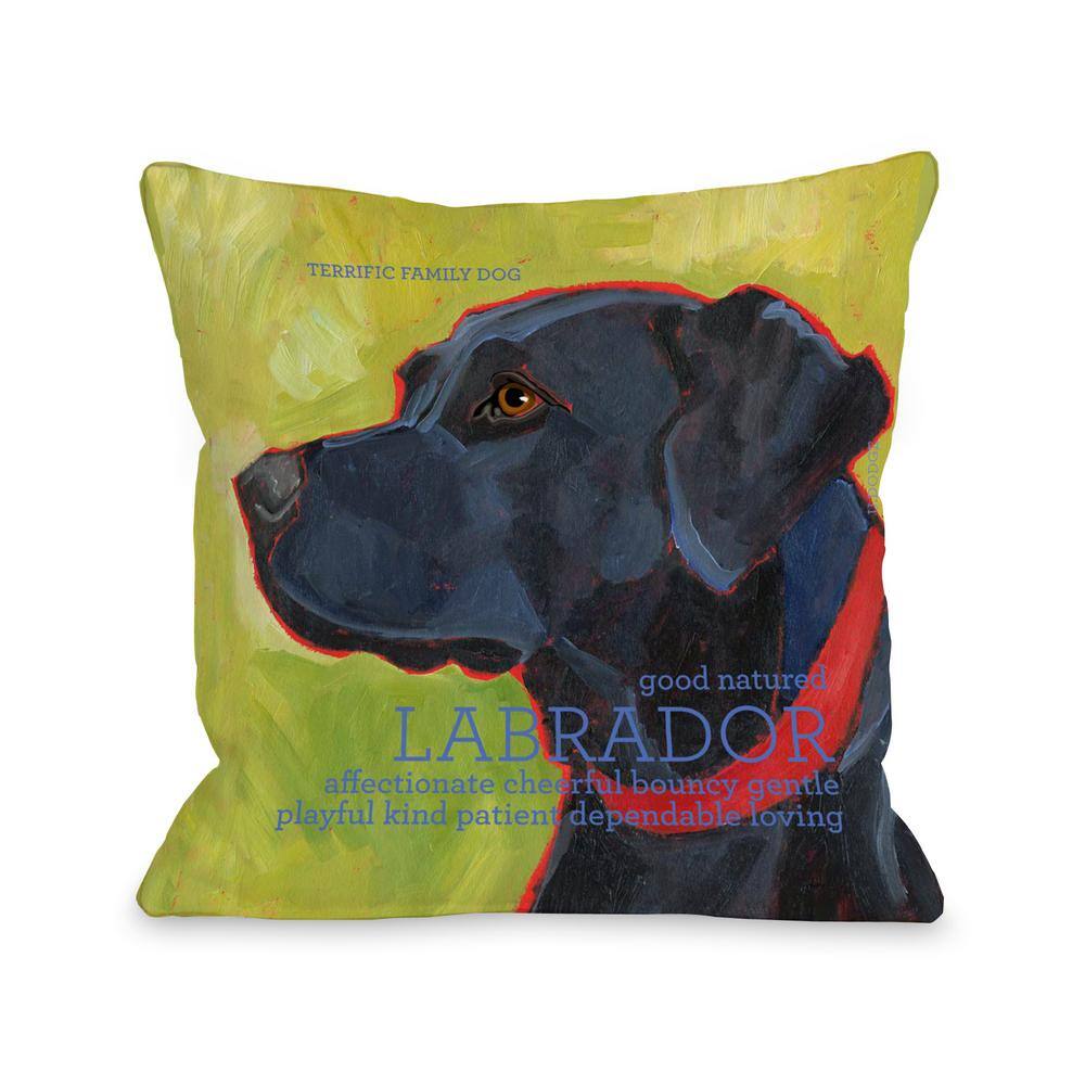 black lab throw pillows