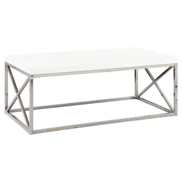 monarch glossy white coffee table