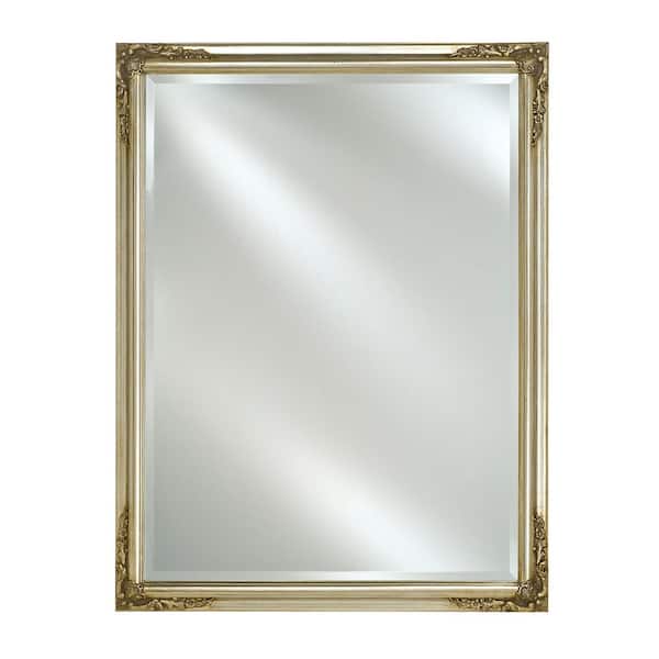 Afina Single Door 20 in. x 26 in. Recessed Basix Plus Antique Silver Medicine Cabinet