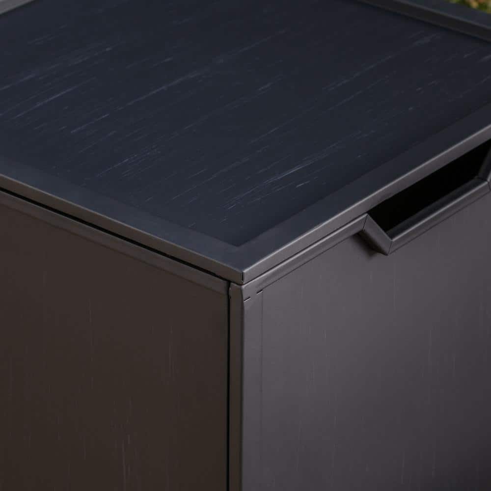 Gray Iron 40-Inch Square Gas Fire Pit Table