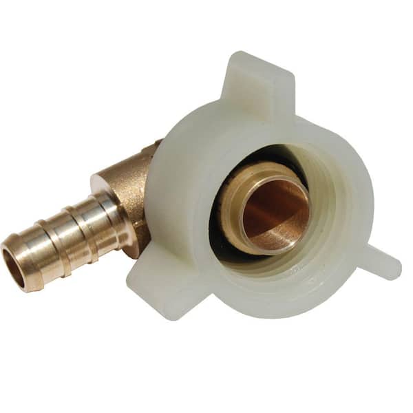 SharkBite 3/8 in. PEX Barb x 1/2 in. FIP Brass 90-Degree Swivel Elbow Fitting