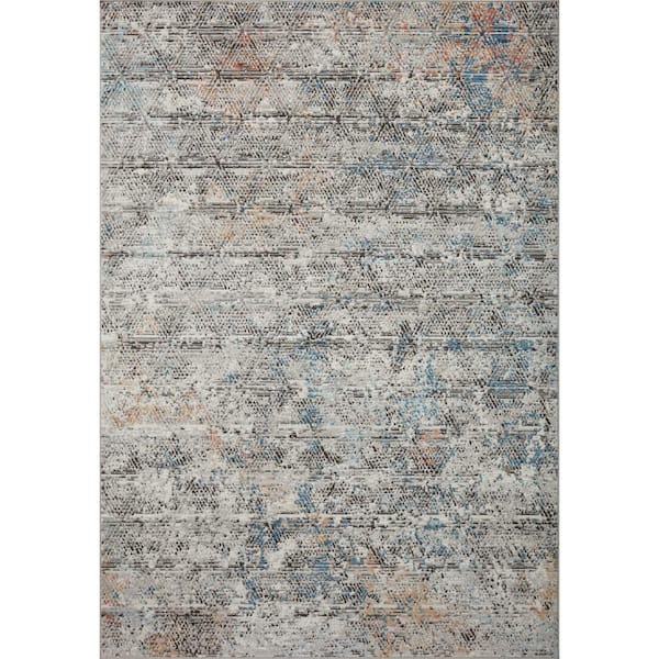 LOLOI II Bianca Grey/Multi 18 in. x 18 in. Contemporary Sample Rug