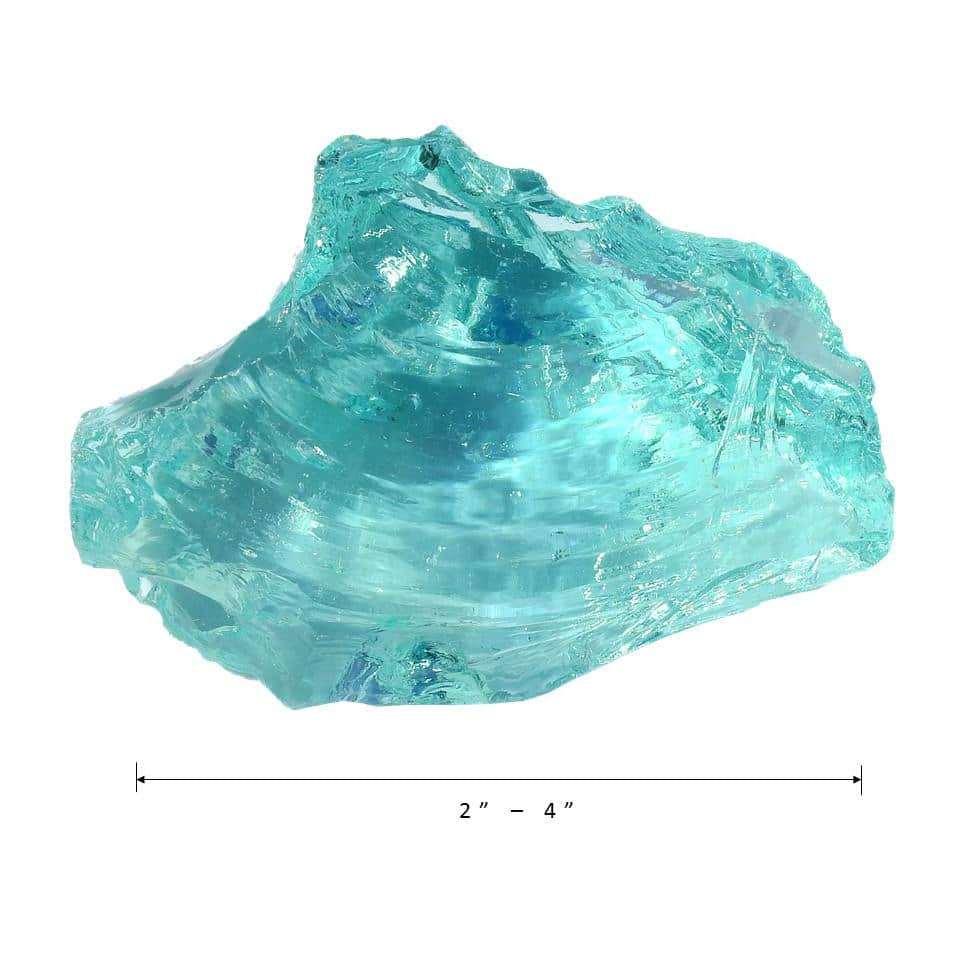 Aqua Recycled Glass 50-100mm Modern Landscape Stepping Stone