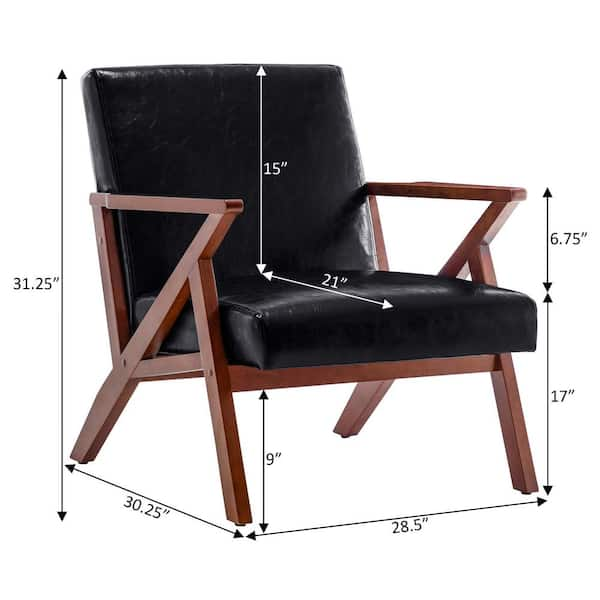 Faux leather discount mid century chair