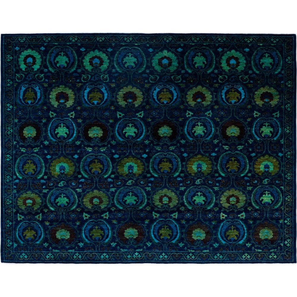 Fine Vibrance Navy 10 X 14 Hand-Knotted Wool Indoor Area Rug price history on PriceWatchPro