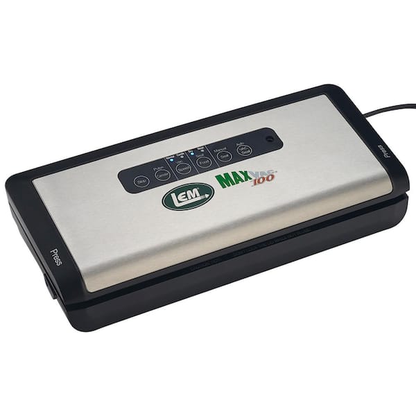 LEM MaxVac 100 Black Stainless Steel Food Vacuum Sealer