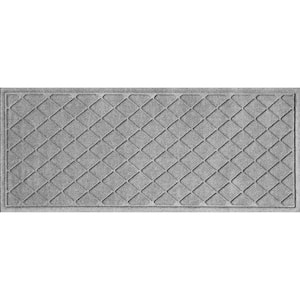 Waterhog Argyle Medium Gray 22 in. x 60 in. PET Polyester Indoor Outdoor Runner Door Mat