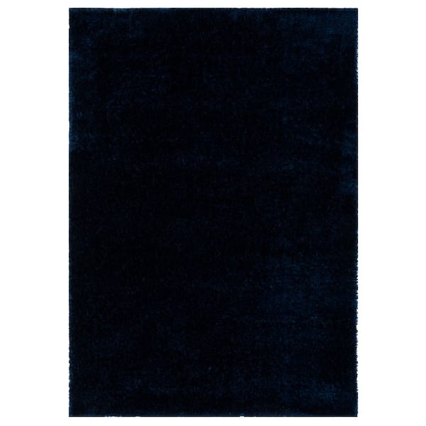 Tahoe Shag 5 ft. x 7 ft. Navy Modern Solid Area Rug