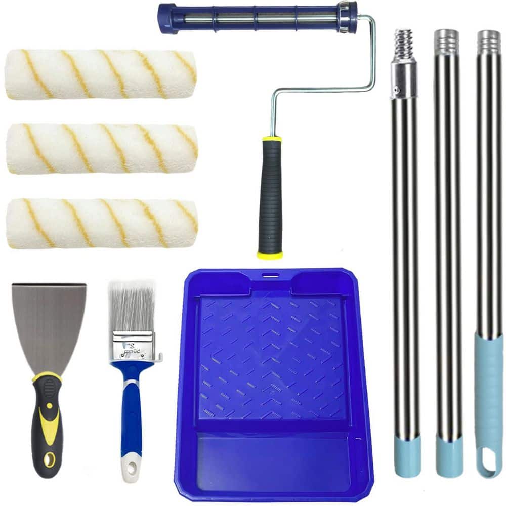 Concrete Roller Kit Include 2 in. Paint Brush, Heavy-Duty 9 in. Paint Roller Frame, 48 in. Adjustable Extension Pole price history on PriceWatchPro