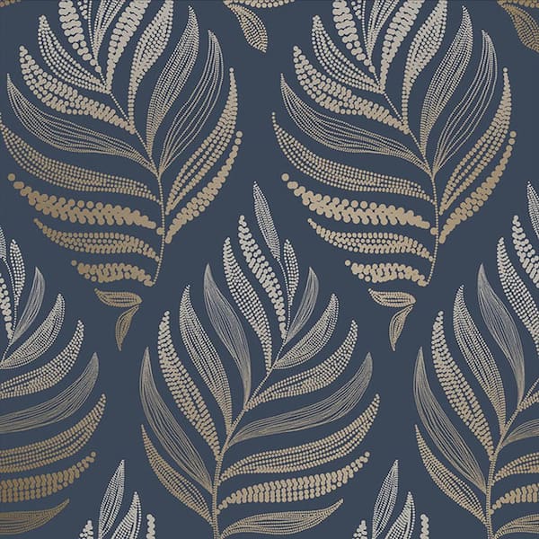 Graham & Brown Botanica Midnight Blue Removable Wallpaper Sample