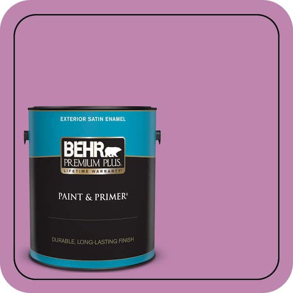 BEHR PREMIUM PLUS 1 gal. #MQ4-60 Joie De Vivre Satin Enamel Exterior Paint & Primer