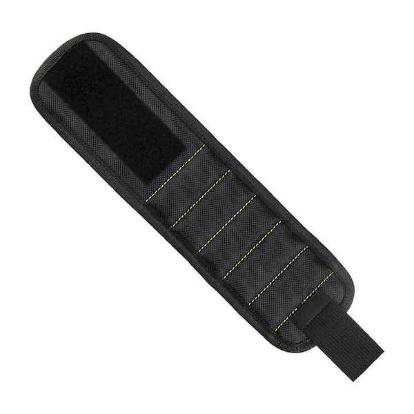 Magnetic Wristband Tool Holder Polyester Black Wrist Magnetic Screw Holder with Strong Magnets for Men Electrician