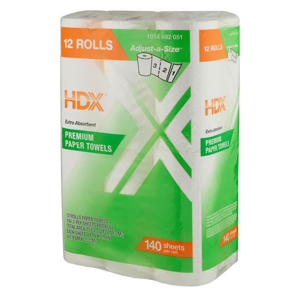 Premium Adjust-A-Size Paper Towel Rolls (140-Sheets Per Roll-12-Rolls)