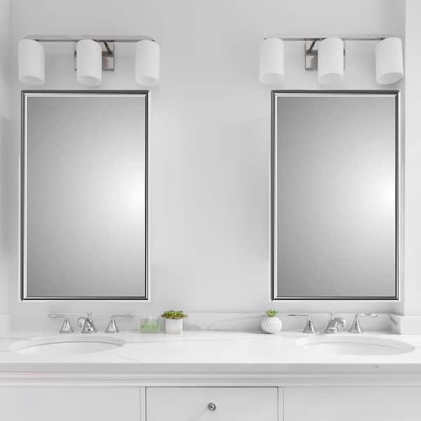 Glacier Bay Spacecab 16 in. x 26 in. x 3-1/2 in. Framed Recessed 1-Door Medicine Cabinet with 6-Shelves and Chrome Frame Mirror