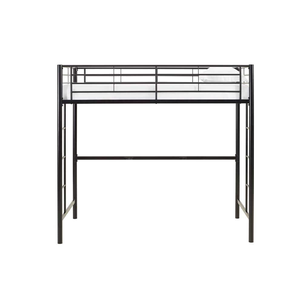 Walker Edison Furniture Company Sunrise Twin Metal Loft Bed BTOLBL - The  Home Depot