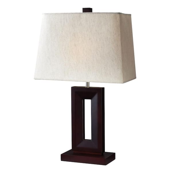 Filament Design Lawrence 27 in. Mahogany Incandescent Table Lamp