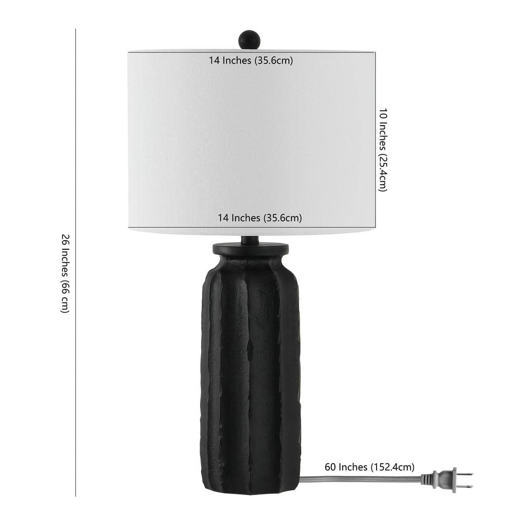 Candri 26" Ancient Inspirations Matte Black Table Lamp